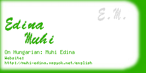 edina muhi business card